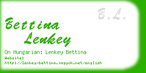 bettina lenkey business card